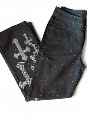 Black Studded Men’s Jeans